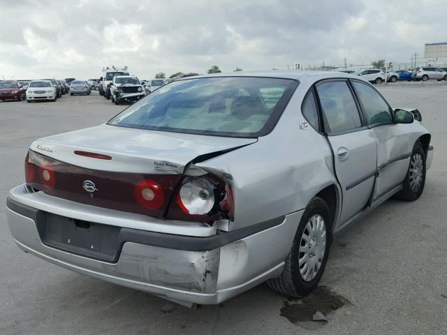 2G1WF52E739138961 - 2003 CHEVROLET IMPALA SILVER photo 4