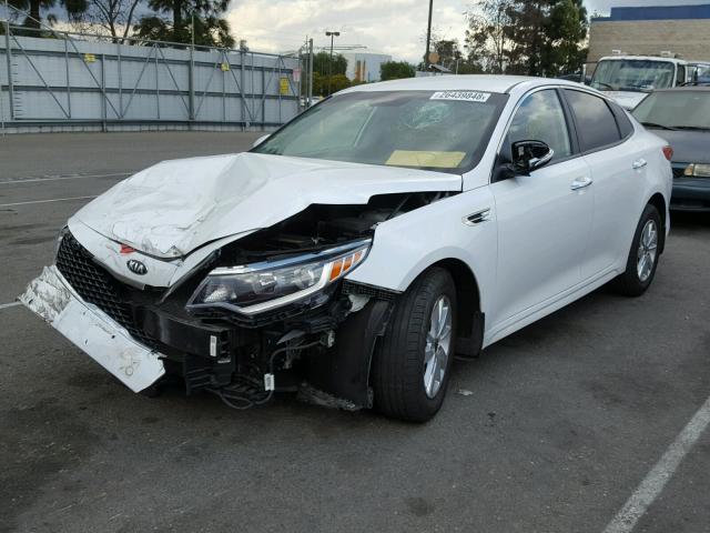 5XXGT4L33GG036518 - 2016 KIA OPTIMA LX WHITE photo 2