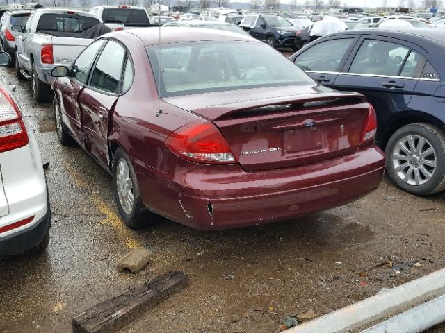 1FAFP56S24G167040 - 2004 FORD TAURUS SEL MAROON photo 3