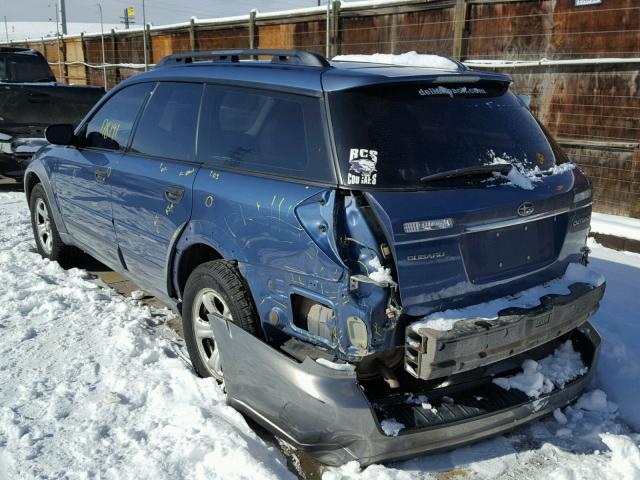 4S4BP61C576337184 - 2007 SUBARU LEGACY OUT BLUE photo 3