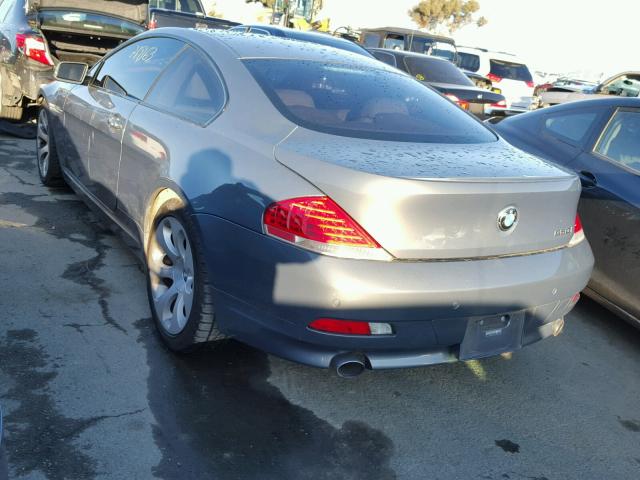 WBAEH13436CR50831 - 2006 BMW 650 I SILVER photo 3