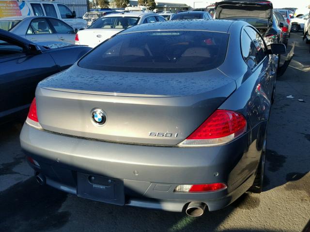 WBAEH13436CR50831 - 2006 BMW 650 I SILVER photo 4