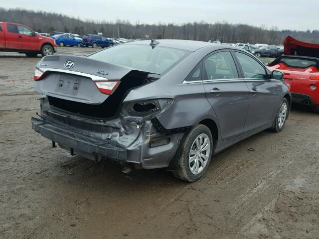 5NPEB4AC0CH396390 - 2012 HYUNDAI SONATA GLS GRAY photo 4