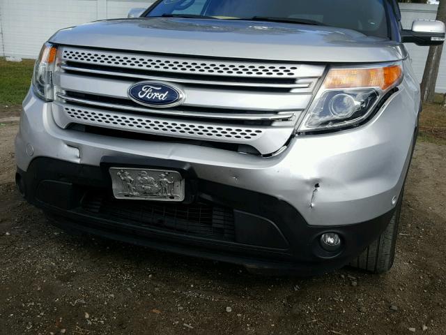 1FM5K8F87FGB21373 - 2015 FORD EXPLORER L SILVER photo 9