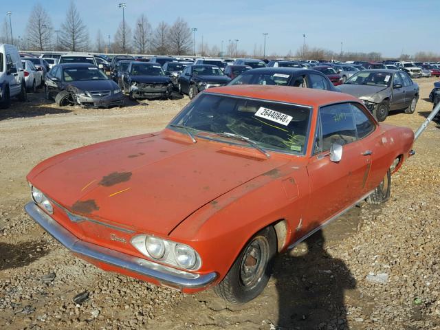 10537W187982 - 1966 CHEVROLET CORVAIR ORANGE photo 2