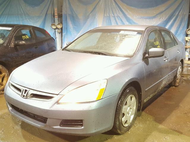 1HGCM56497A060485 - 2007 HONDA ACCORD LX BLUE photo 2