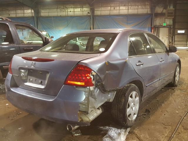 1HGCM56497A060485 - 2007 HONDA ACCORD LX BLUE photo 4