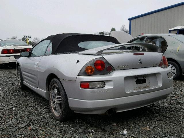 4A3AE75HX5E021586 - 2005 MITSUBISHI ECLIPSE SP SILVER photo 3