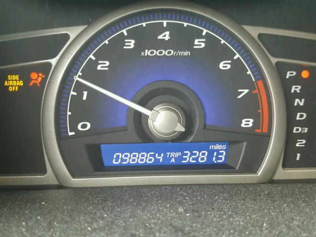 2HGFA16868H306106 - 2008 HONDA CIVIC EX ვერცხლისფერი ფოტო 8