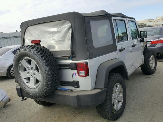 1J4BA3H14AL188150 - 2010 JEEP WRANGLER U SILVER photo 4