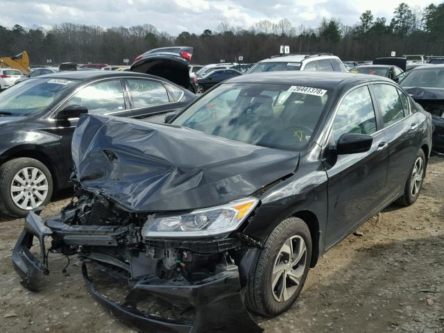 1HGCR2F42HA094639 - 2017 HONDA ACCORD LX BLACK photo 2