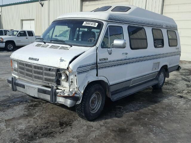 2B7HB21Y8MK426262 - 1991 DODGE RAM VAN B2 WHITE photo 2