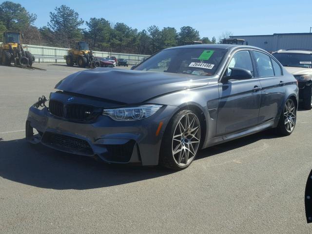 WBS8M9C55H5G84671 - 2017 BMW M3 GRAY photo 2