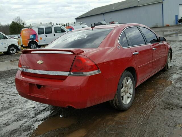 2G1WU58R379139823 - 2007 CHEVROLET IMPALA LTZ RED photo 4