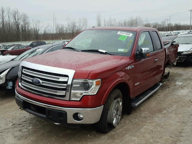 1FTFX1ET4DKD46075 - 2013 FORD F150 SUPER RED photo 2