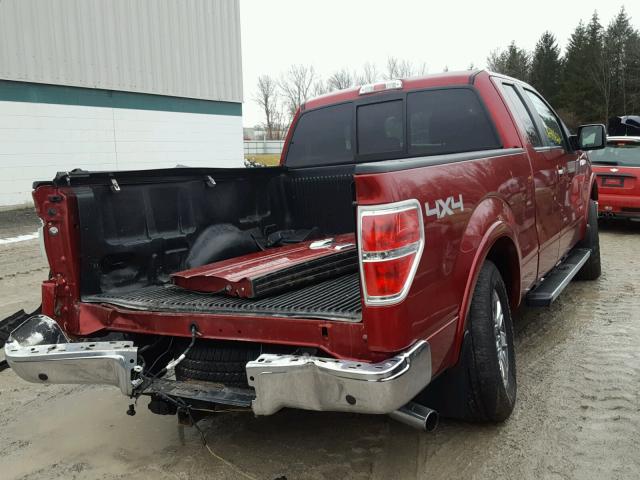 1FTFX1ET4DKD46075 - 2013 FORD F150 SUPER RED photo 4