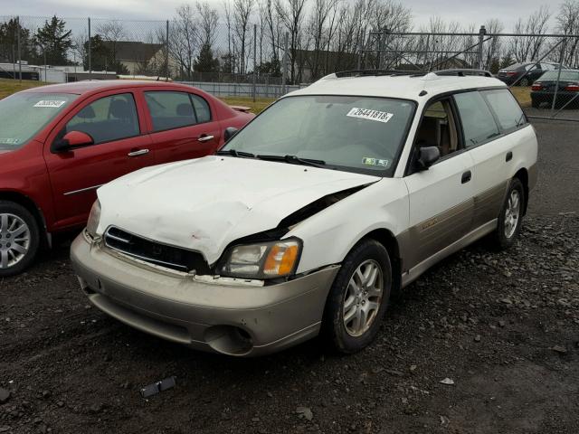 4S3BH665117604138 - 2001 SUBARU LEGACY OUT WHITE photo 2