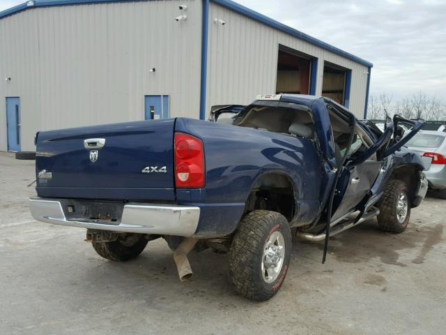 3D7KS28A68G144905 - 2008 DODGE RAM 2500 S BLUE photo 4