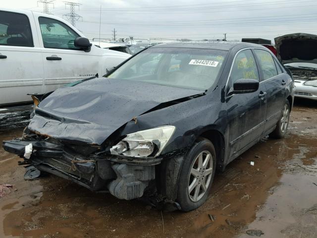 1HGCM66884A091814 - 2004 HONDA ACCORD EX BLACK photo 2