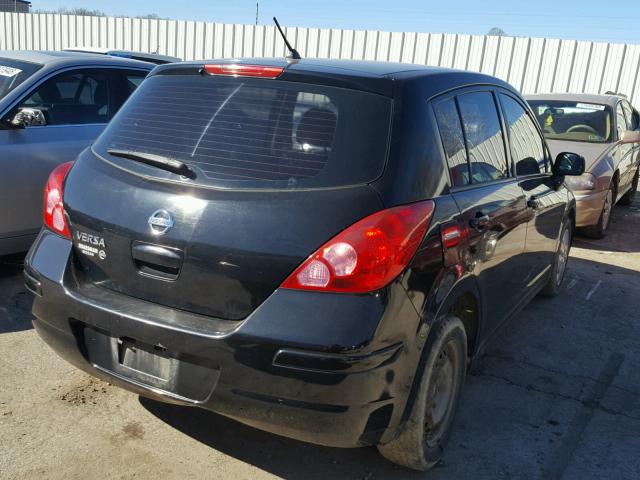 3N1BC1CPXAL436764 - 2010 NISSAN VERSA S BLACK photo 4