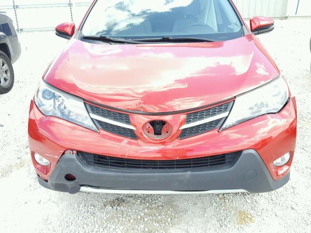 2T3WFREV4EW117164 - 2014 TOYOTA RAV4 XLE RED photo 7