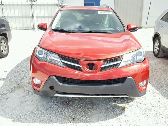 2T3WFREV4EW117164 - 2014 TOYOTA RAV4 XLE RED photo 9