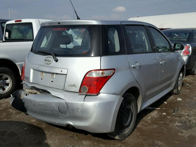 JTKKT604760163784 - 2006 TOYOTA SCION XA SILVER photo 4