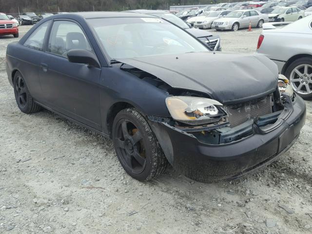 1HGEM22542L018115 - 2002 HONDA CIVIC LX BLACK photo 1