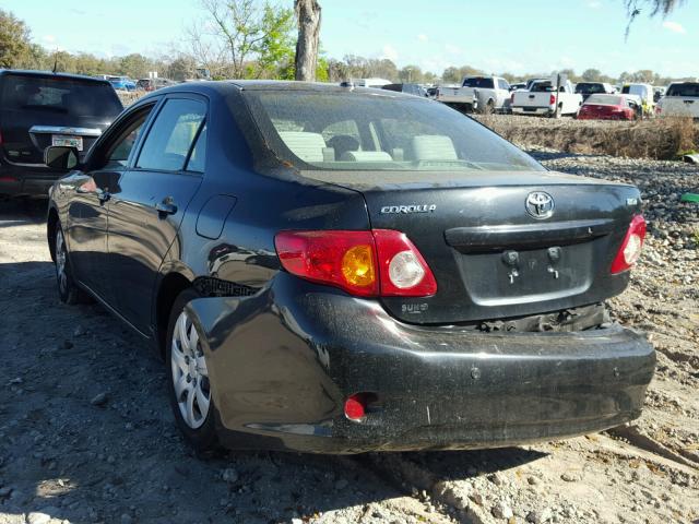 1NXBU40E69Z029746 - 2009 TOYOTA COROLLA BA BLACK photo 3