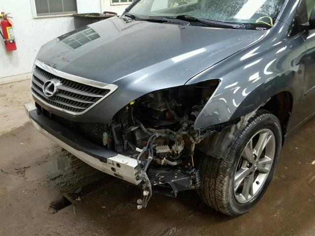 JTJHW31U460026904 - 2006 LEXUS RX 400H GRAY photo 9