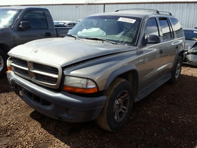 1D4HR38N83F619377 - 2003 DODGE DURANGO SP TAN photo 2