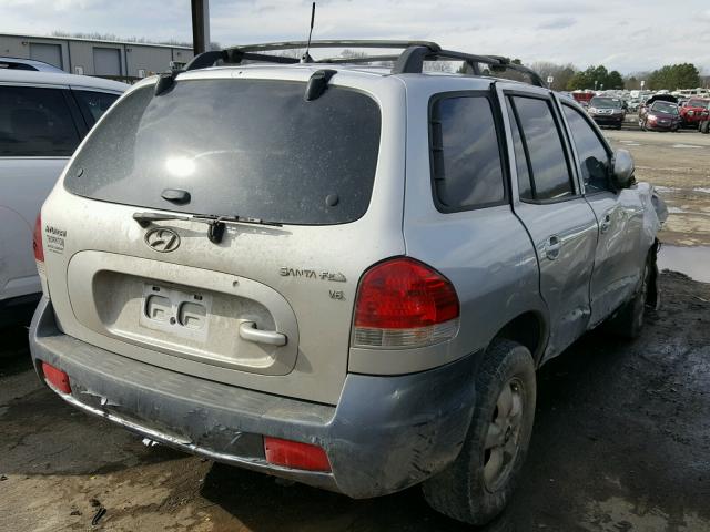 KM8SC13D85U931054 - 2005 HYUNDAI SANTA FE G SILVER photo 4