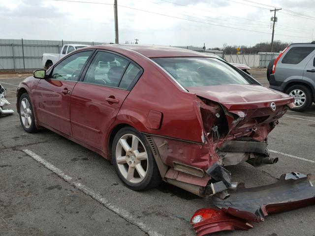 1N4BA41E95C818202 - 2005 NISSAN MAXIMA SE RED photo 3