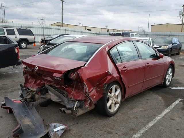 1N4BA41E95C818202 - 2005 NISSAN MAXIMA SE RED photo 4