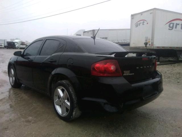 1C3CDZAG7DN751157 - 2013 DODGE AVENGER SE BLACK photo 3