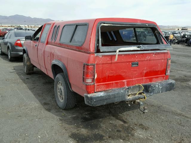 1B7GG23X8PS180776 - 1993 DODGE DAKOTA RED photo 3