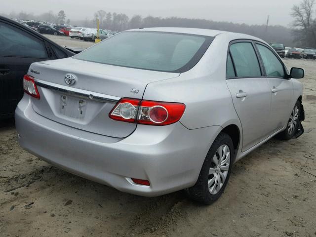 2T1BU4EE4CC800979 - 2012 TOYOTA COROLLA BA SILVER photo 4