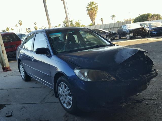 2HGES16505H607724 - 2005 HONDA CIVIC LX BLUE photo 1