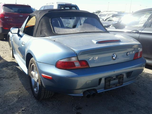 WBACN33411LK46809 - 2001 BMW Z3 2.5 BLUE photo 3