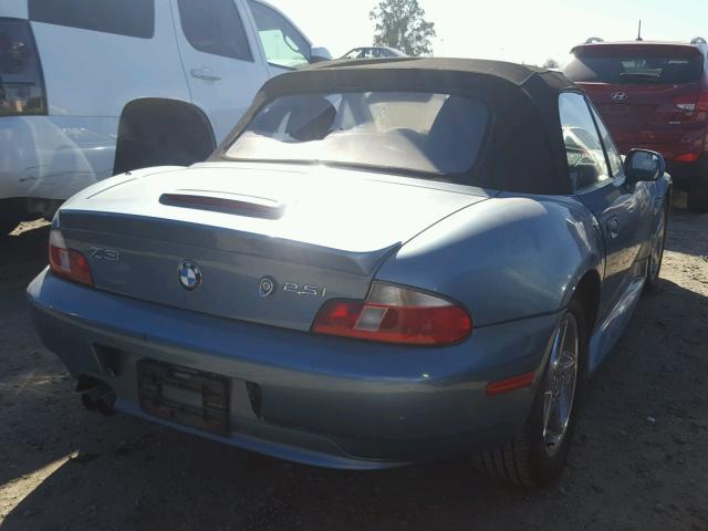 WBACN33411LK46809 - 2001 BMW Z3 2.5 BLUE photo 4