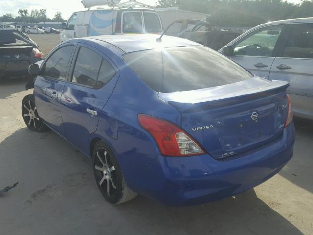 3N1CN7AP1DL862058 - 2013 NISSAN VERSA S BLUE photo 3