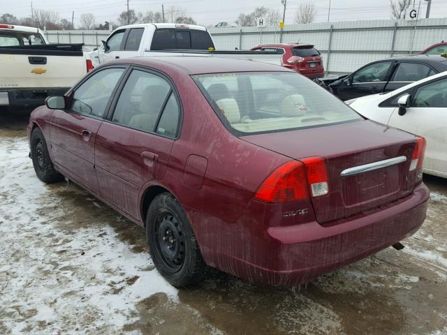 1HGES26713L034789 - 2003 HONDA CIVIC EX MAROON photo 3