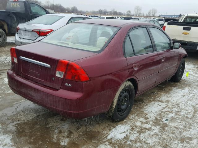 1HGES26713L034789 - 2003 HONDA CIVIC EX MAROON photo 4