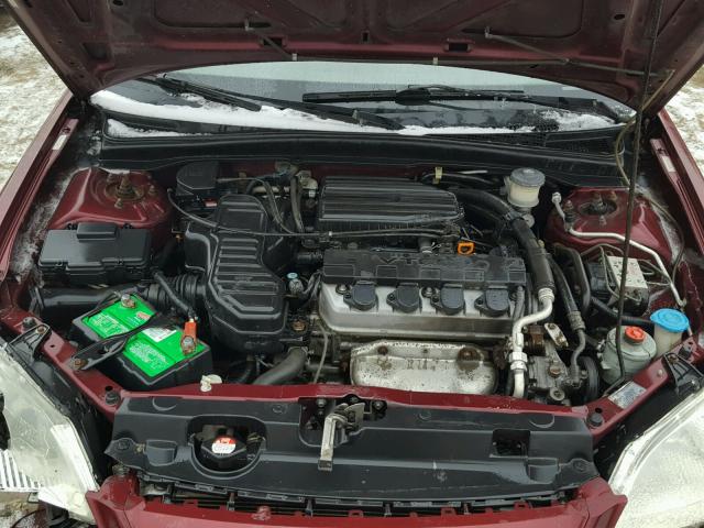 1HGES26713L034789 - 2003 HONDA CIVIC EX MAROON photo 7