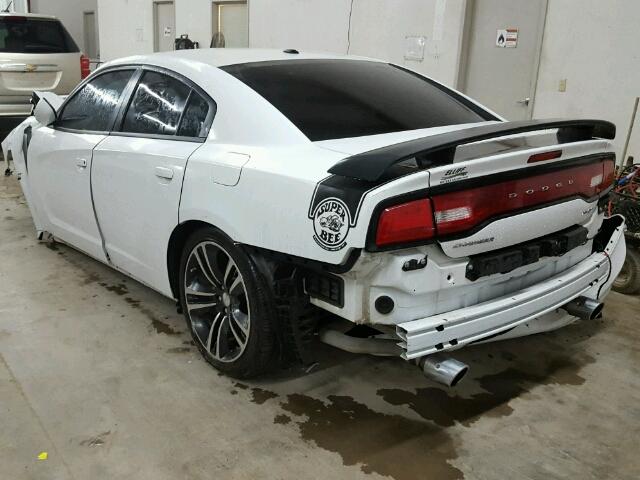 2C3CDXGJ5EH282474 - 2014 DODGE CHARGER SU WHITE photo 3