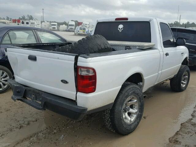 1FTYR10D24PA88287 - 2004 FORD RANGER WHITE photo 4