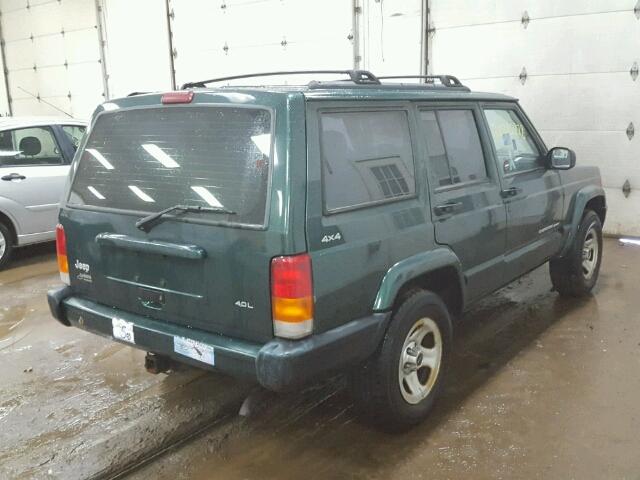 1J4FF68S9XL672935 - 1999 JEEP CHEROKEE S GREEN photo 4