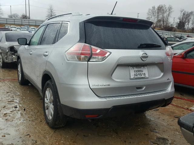 KNMAT2MT9FP566198 - 2015 NISSAN ROGUE S GRAY photo 3