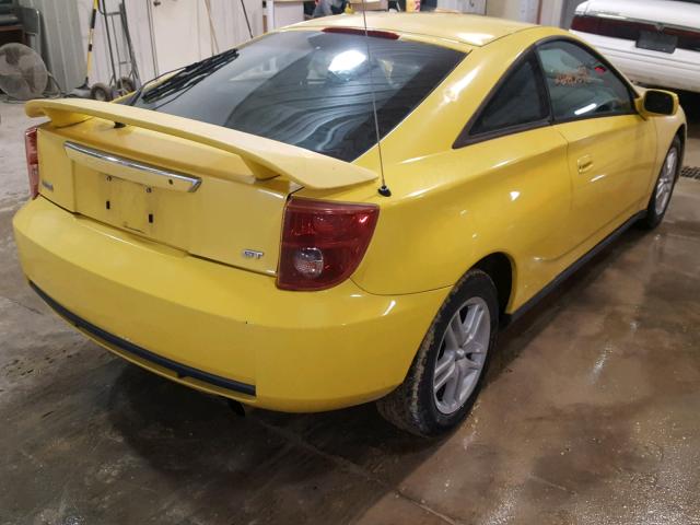 JTDDR32T830158476 - 2003 TOYOTA CELICA GT YELLOW photo 4