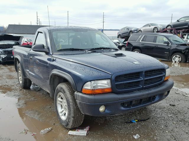 1D7FL36X63S221169 - 2003 DODGE DAKOTA SPO BLUE photo 1